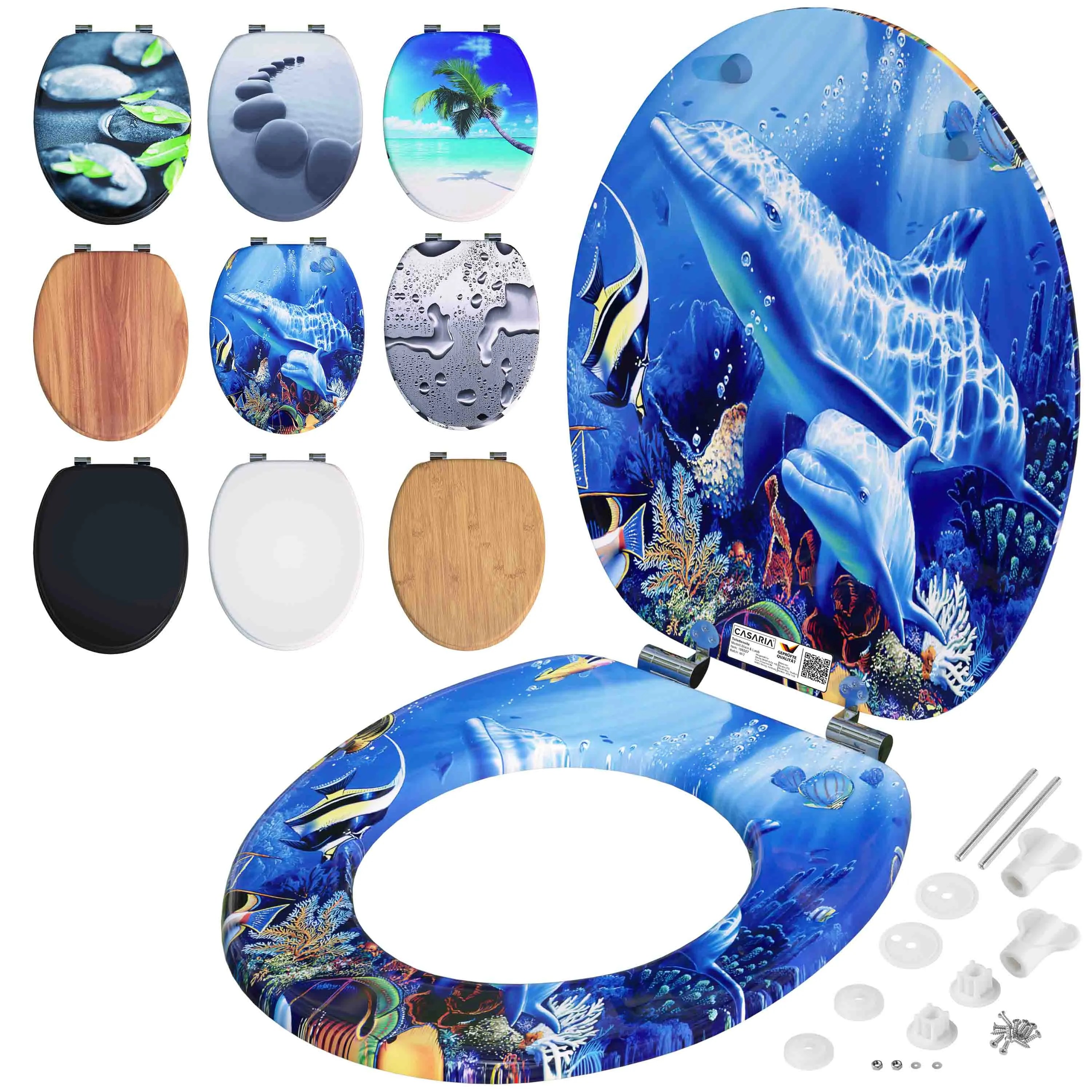 Toilettensitz Sealife mit Absenkautomatik Toilettensitz Sealife mit Absenkautomatik