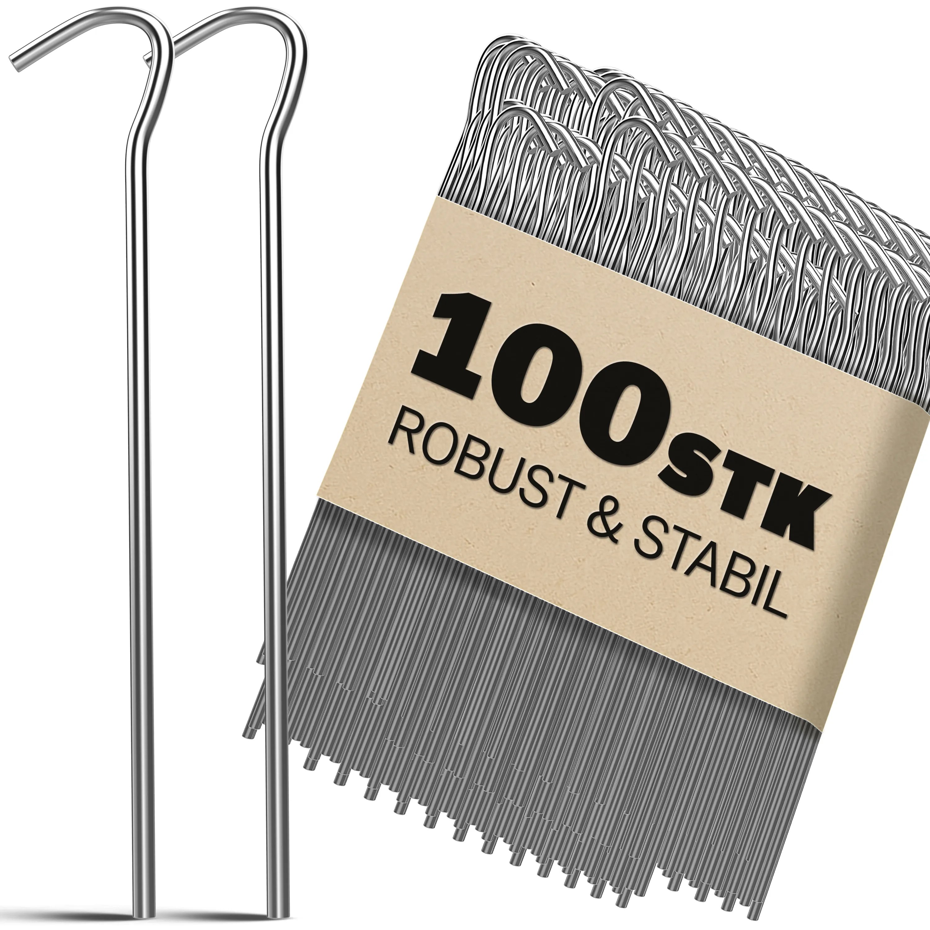 Heringe 100er-Set Stahl Ø3,5mm verzinkt Heringe 100er-Set Stahl Ø3,5mm verzinkt