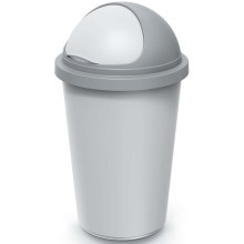 Mülleimer Silber/Grau Kunststoff 50L Mülleimer Silber/Grau Kunststoff 50L