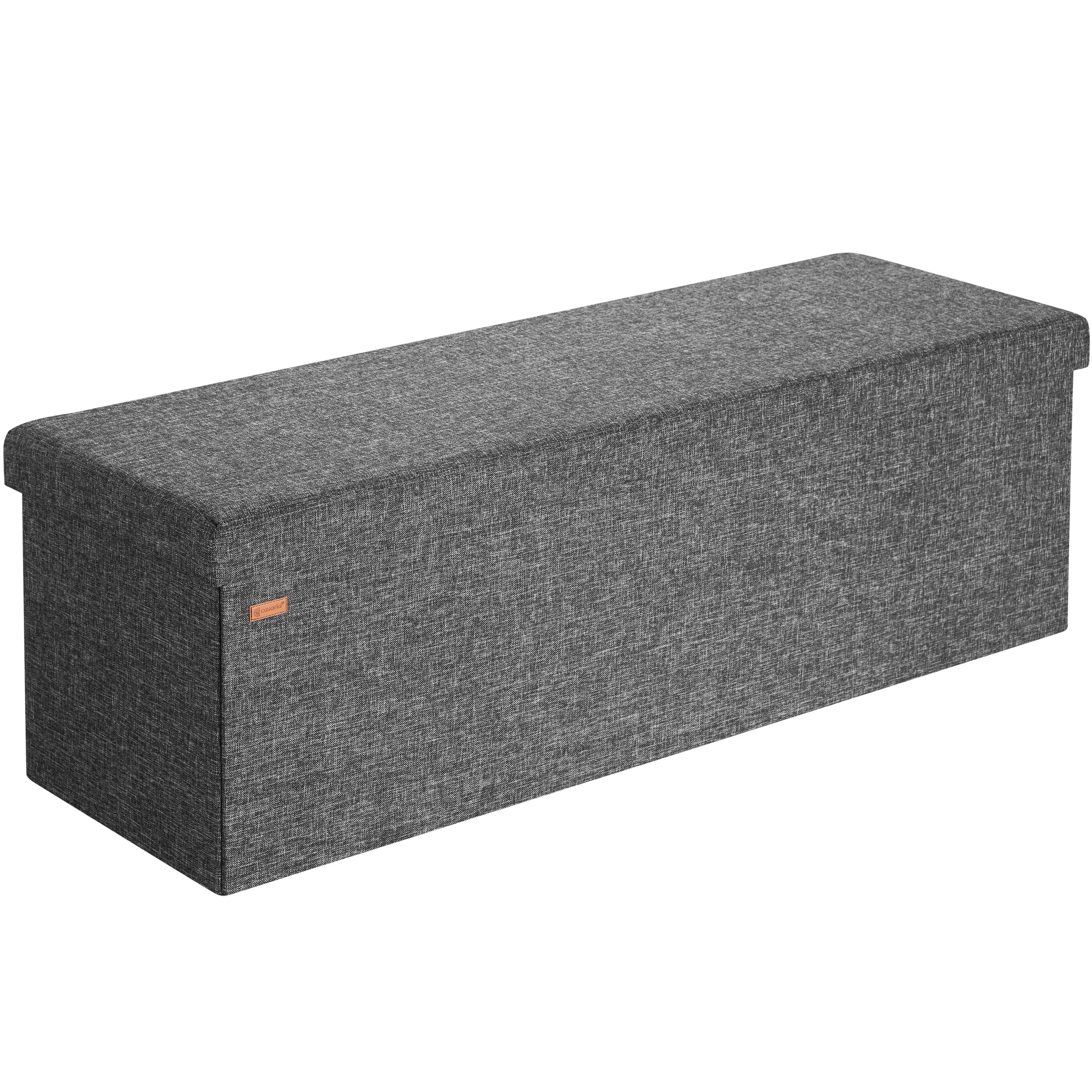 Sitzbank Dunkelgrau 115x38x38cm mit Stauraum faltbar Sitzbank Dunkelgrau 115x38x38cm mit Stauraum faltbar
