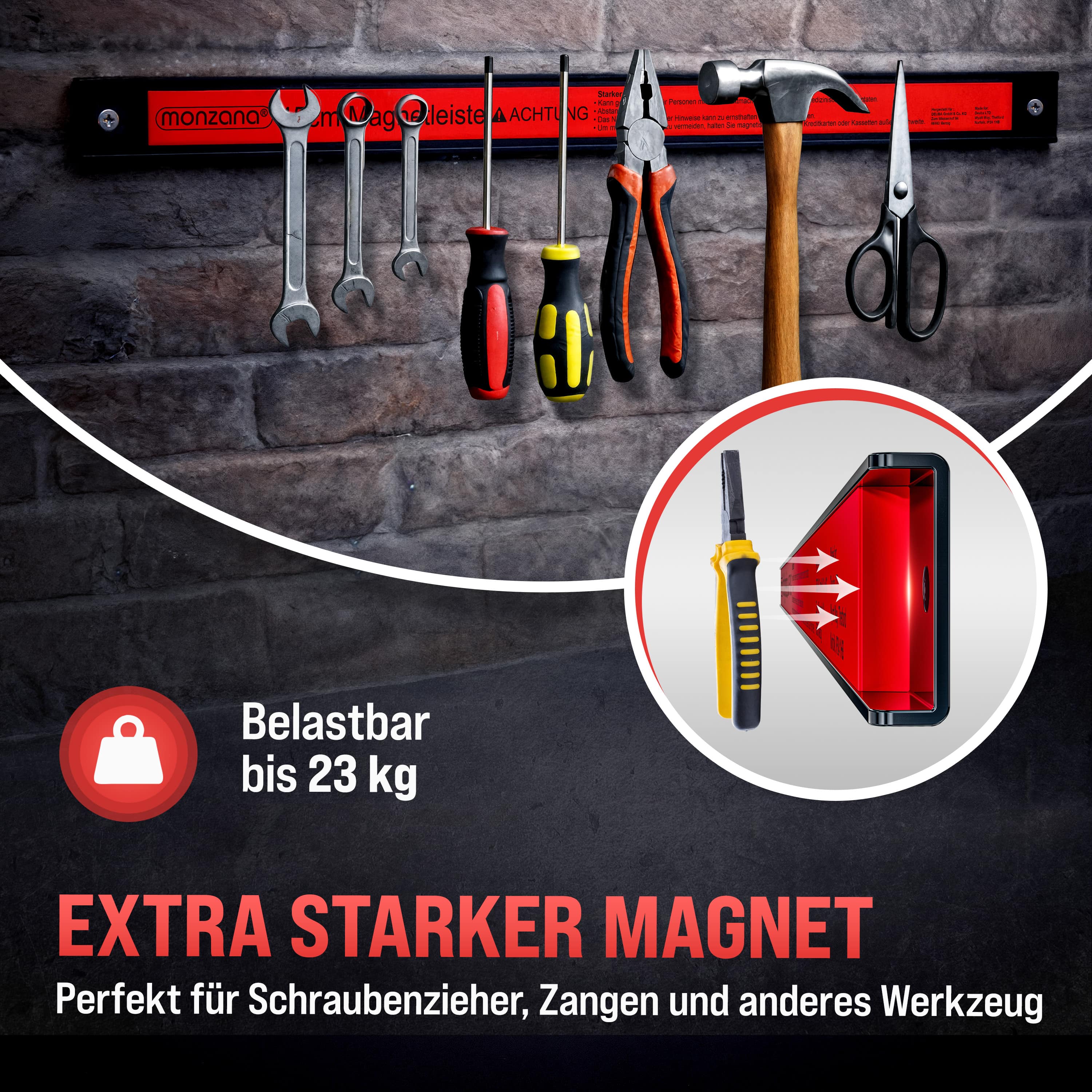 Magnetleiste 6er-Set 45cm inkl Montagematerial – Bild 2