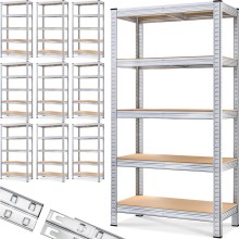 Schwerlastregal 10er-Set 180x90x40cm verzinkt 875kg Schwerlastregal 10er-Set 180x90x40cm verzinkt 875kg