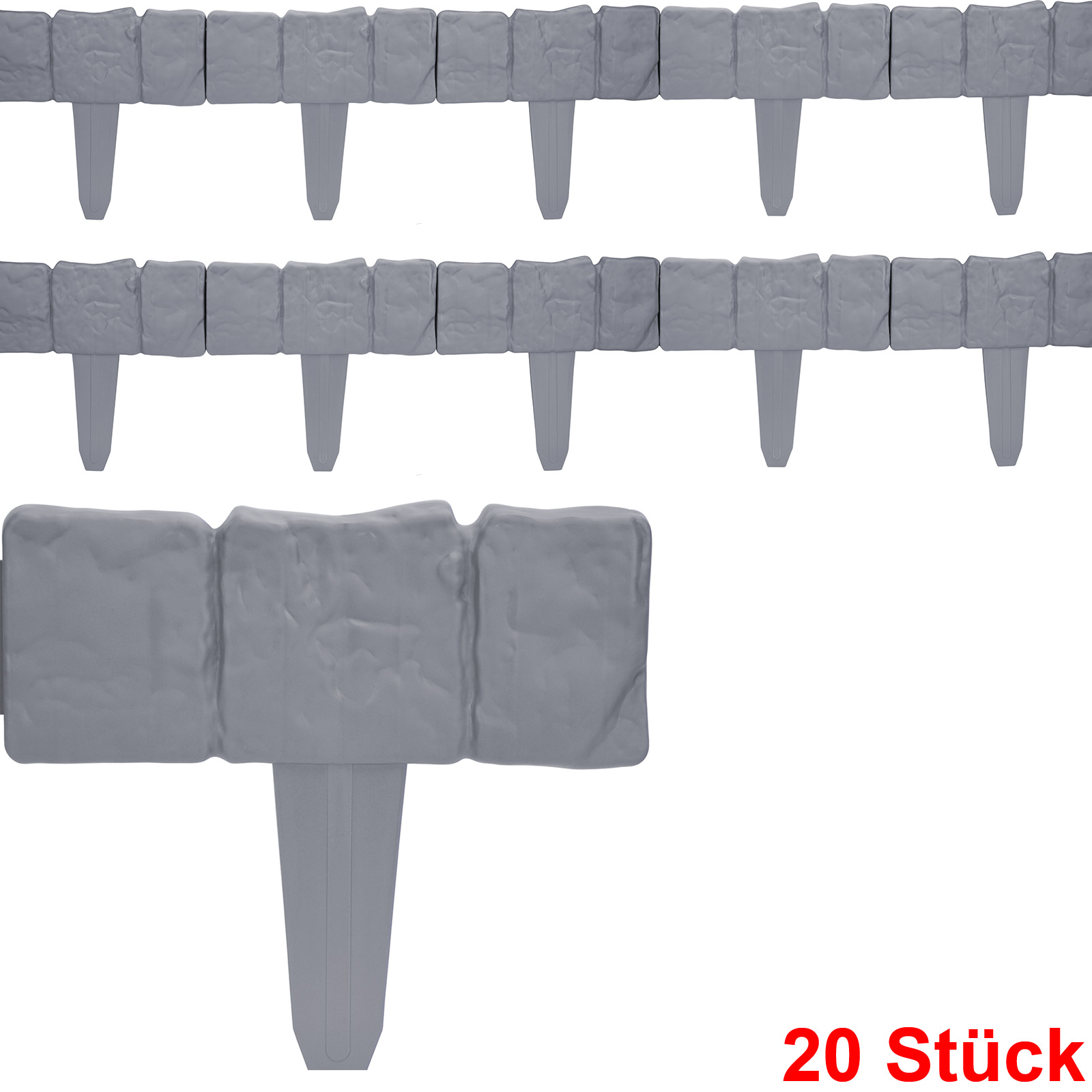 Beeteinfassung 2er-Set Granitoptik 5m – Bild 2