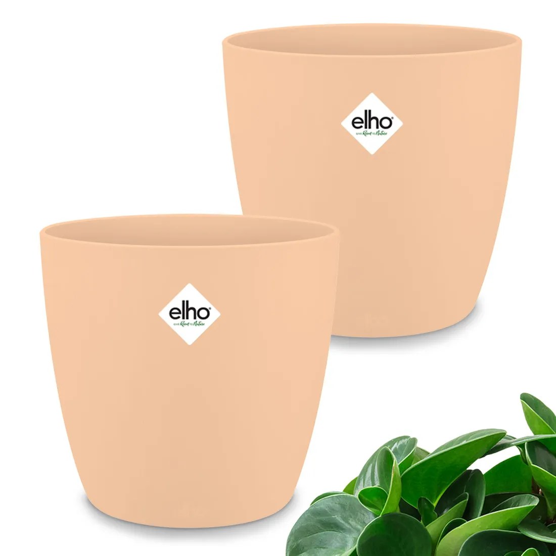 Blumentopf Brussels 2er-Set Pfirsich 18x17cm 3,3L Blumentopf Brussels 2er-Set Pfirsich 18x17cm 3,3L