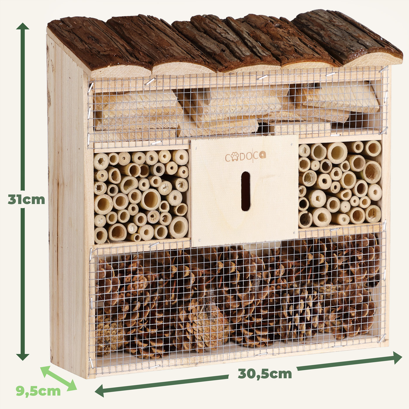 Insektenhotel Nistkasten 30,5x9,5x31cm – Bild 2