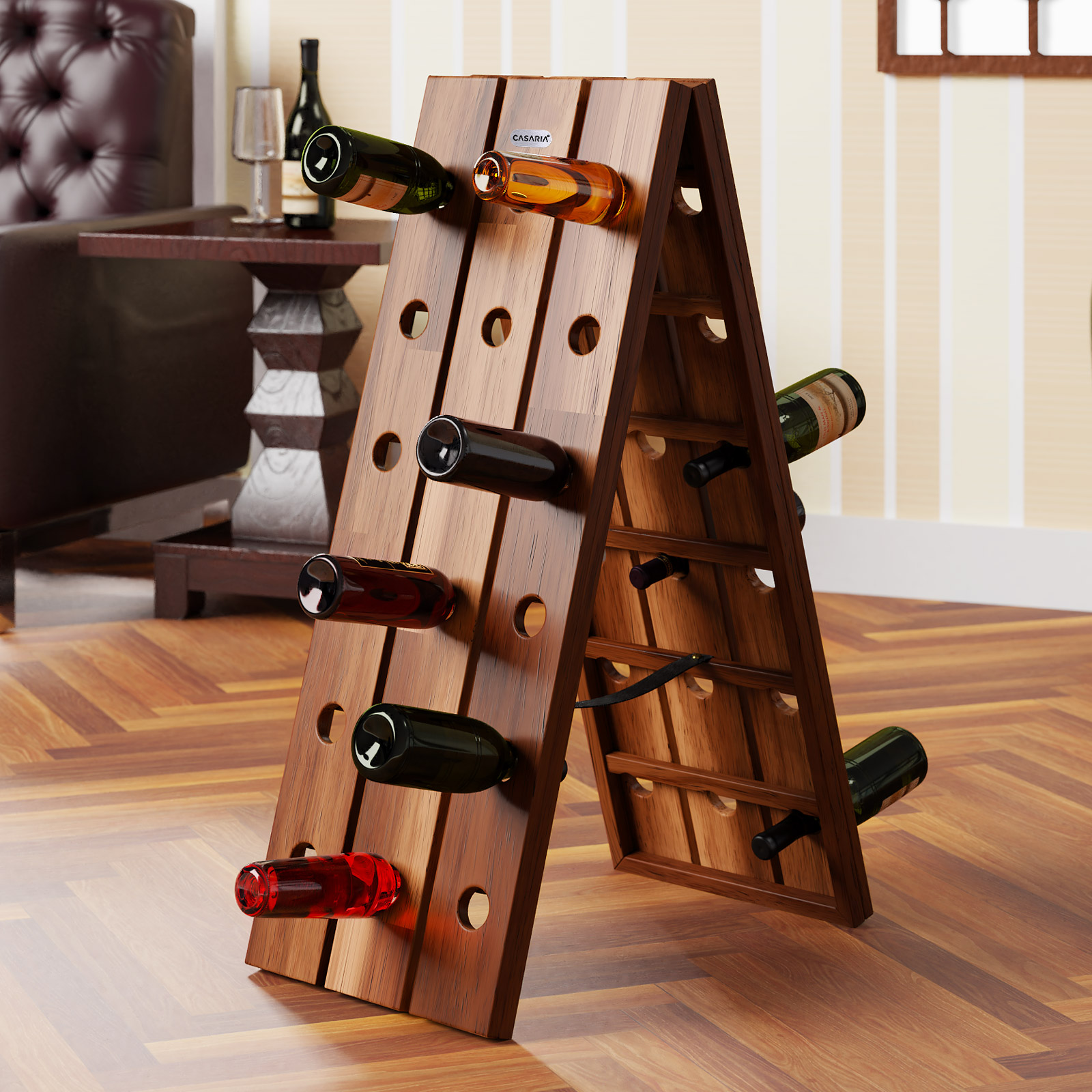 Klappbares Weinregal für 36 Flaschen im stilvollen Design – Bild 2