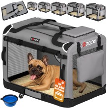 Hundebox faltbar M 60x42x44cm Grau Hundebox faltbar M 60x42x44cm Grau