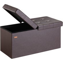 Sitzbank Braun 80x40x40cm mit Stauraum faltbar Sitzbank Braun 80x40x40cm mit Stauraum faltbar