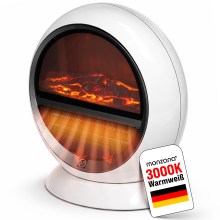 Heizlüfter Kaminfeuer Weiß 1500W Heizlüfter Kaminfeuer Weiß 1500W