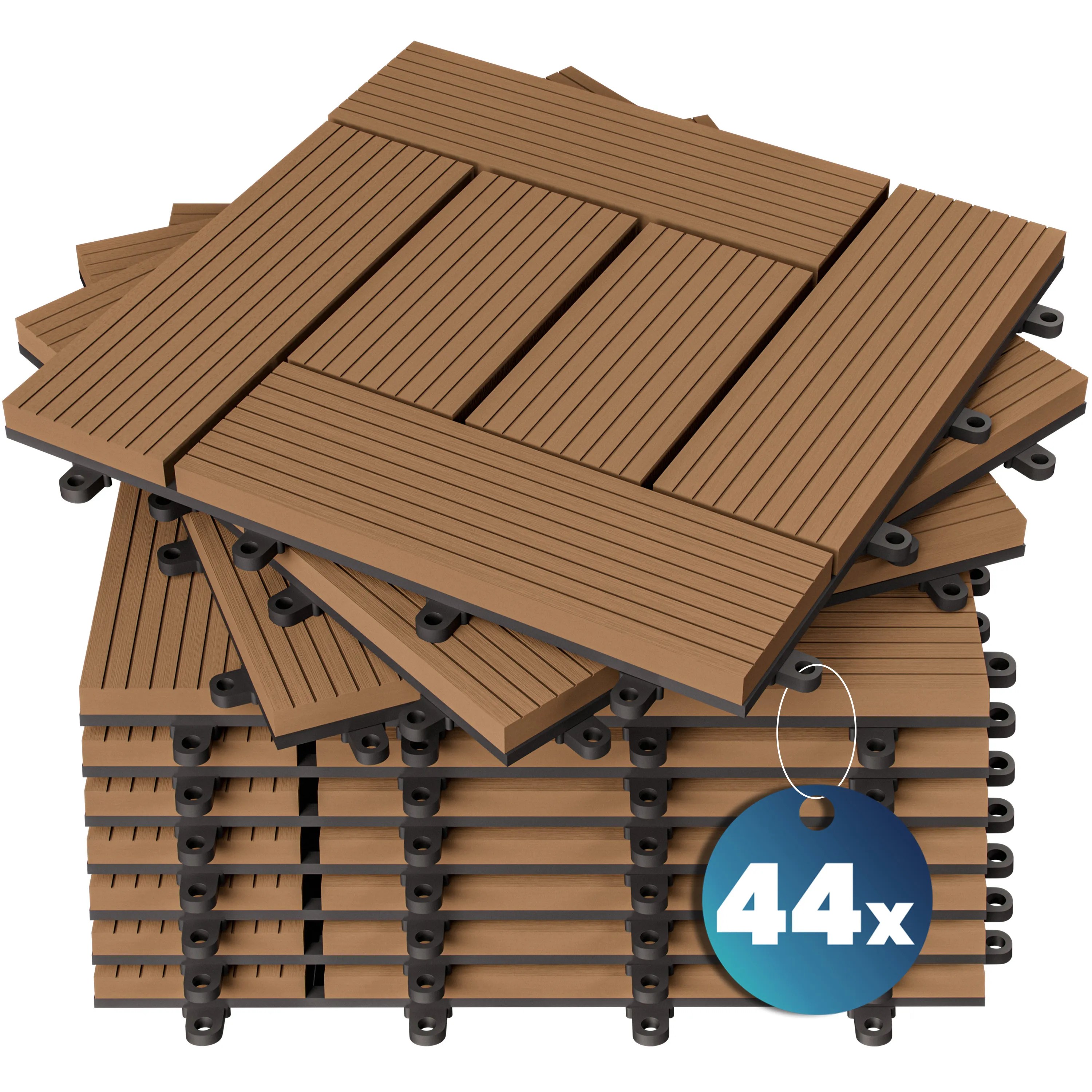 WPC Fliesen 44er-Set Mosaik Terrakotta - 30x30cm WPC Fliesen 44er-Set Mosaik Terrakotta - 30x30cm