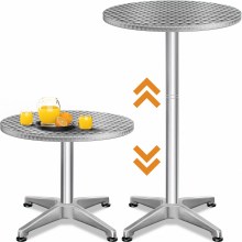 Stehtisch Ø60cm Alu höhenverstellbar Silber Stehtisch Ø60cm Alu höhenverstellbar Silber