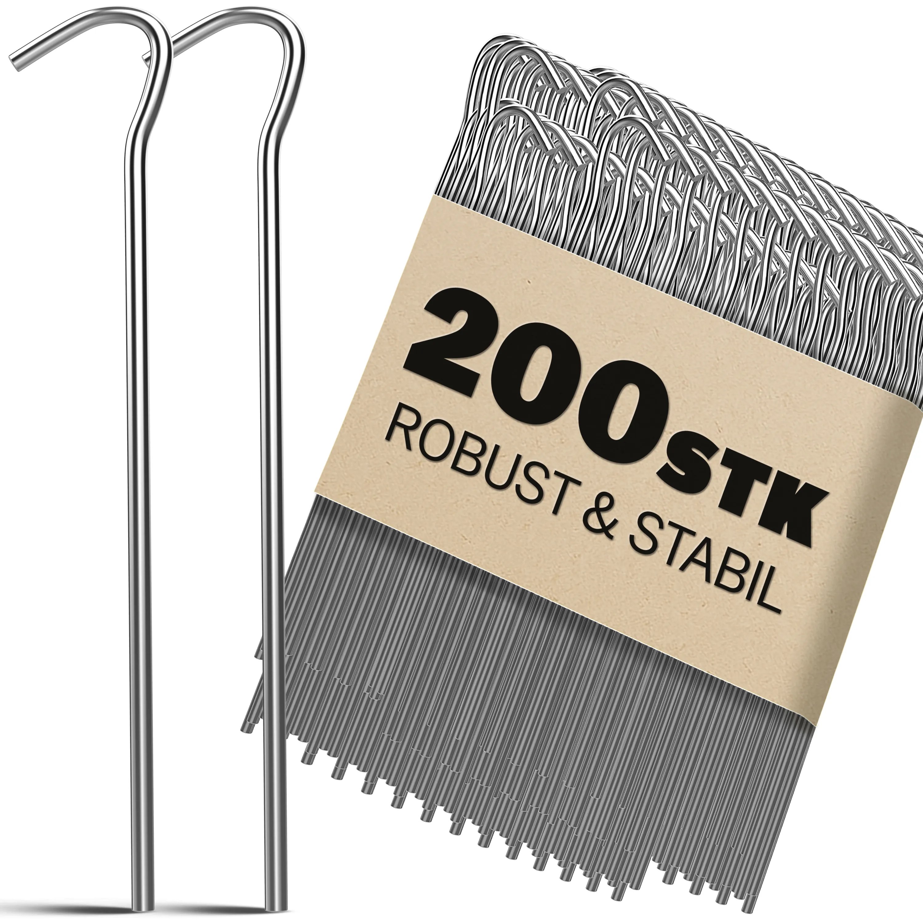 Heringe 200er-Set Stahl Ø3,5mm verzinkt Heringe 200er-Set Stahl Ø3,5mm verzinkt
