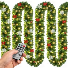 Weihnachtsgirlande 5m geschmückt inkl Fernbedienung Weihnachtsgirlande 5m geschmückt inkl Fernbedienung