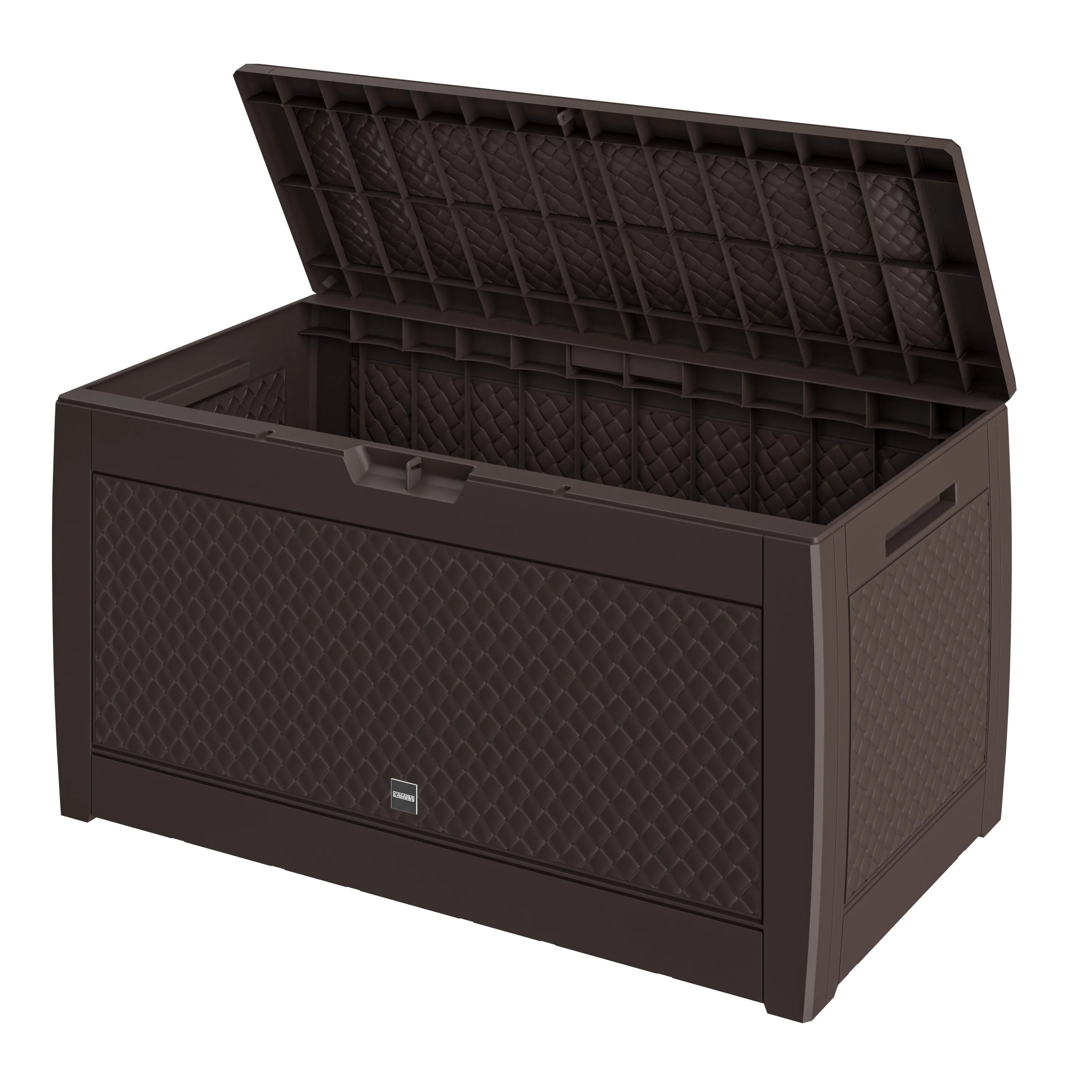 Gartenbox Matuba 310L Braun Flechtoptik wasserdicht Gartenbox Matuba 310L Braun Flechtoptik wasserdicht