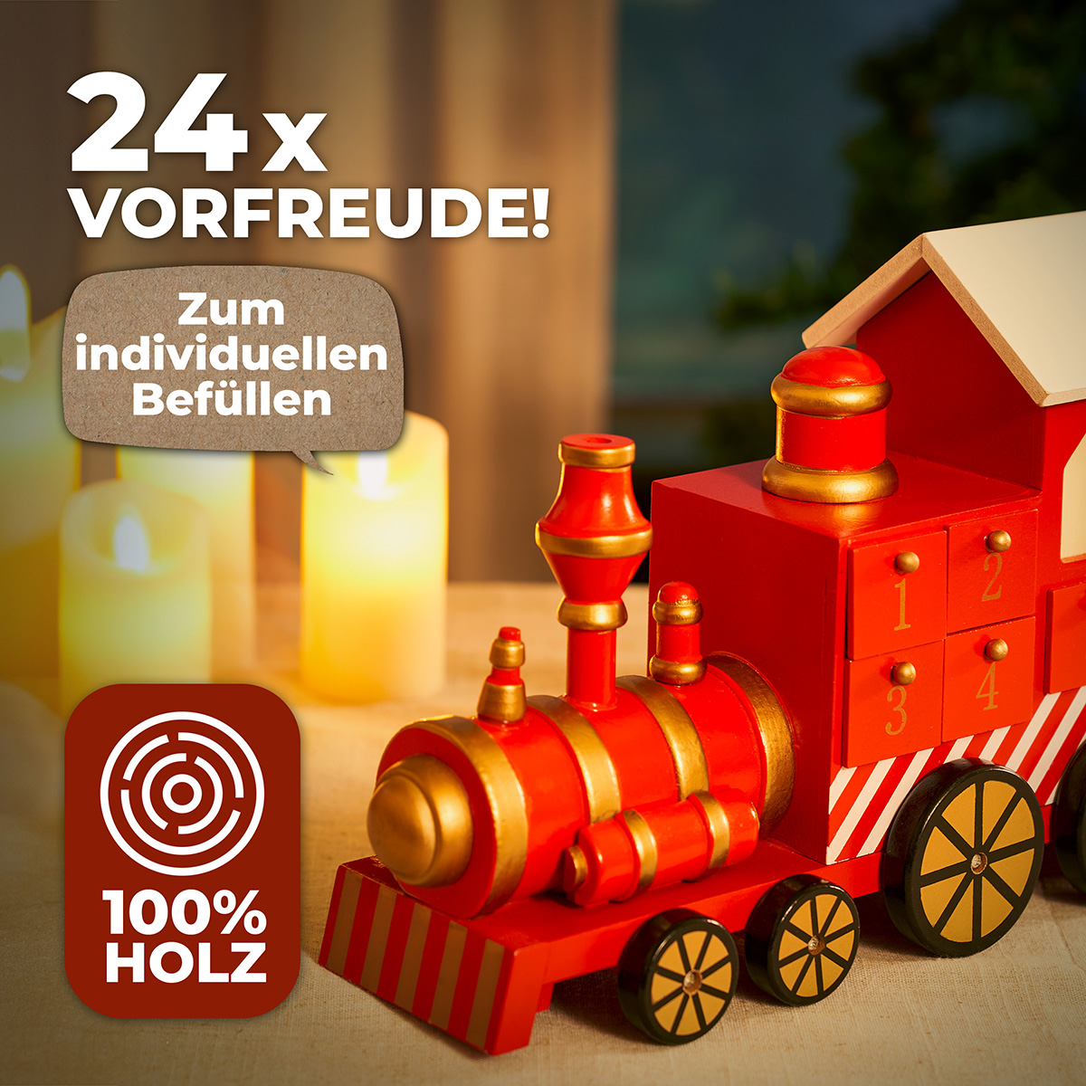 Adventskalender Lokomotive Rot – Bild 2