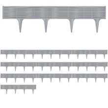 Beeteinfassung 2er-Set Grau 7,8m Beeteinfassung 2er-Set Grau 7,8m