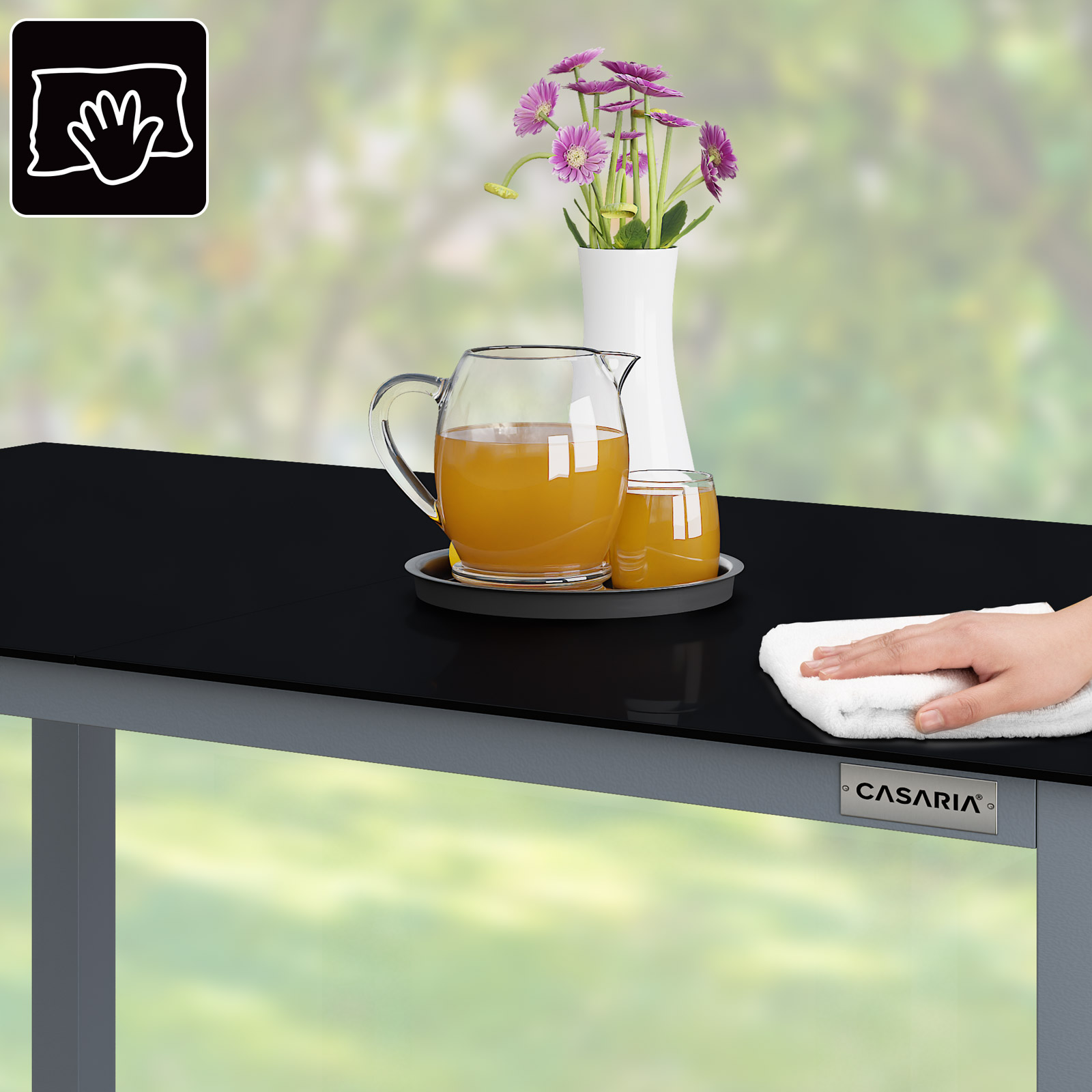 Gartentisch Bern Silber Alu 150x90x75cm – Bild 2