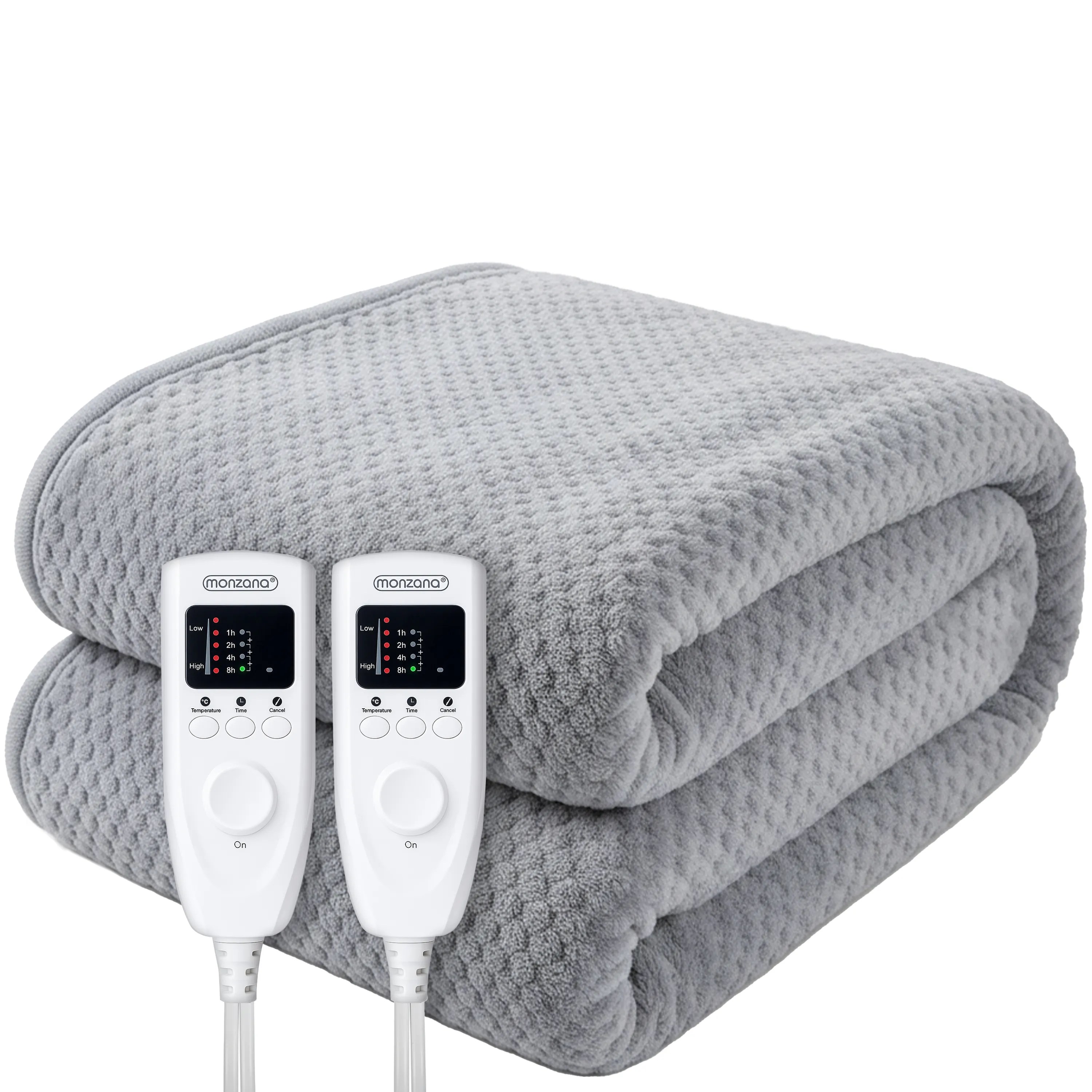 Doppelheizdecke Coral Fleece Grau 160x140cm inkl Timer Doppelheizdecke Coral Fleece Grau 160x140cm inkl Timer