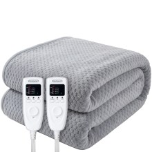 Doppelheizdecke Coral Fleece Grau 160x140cm inkl Timer Doppelheizdecke Coral Fleece Grau 160x140cm inkl Timer