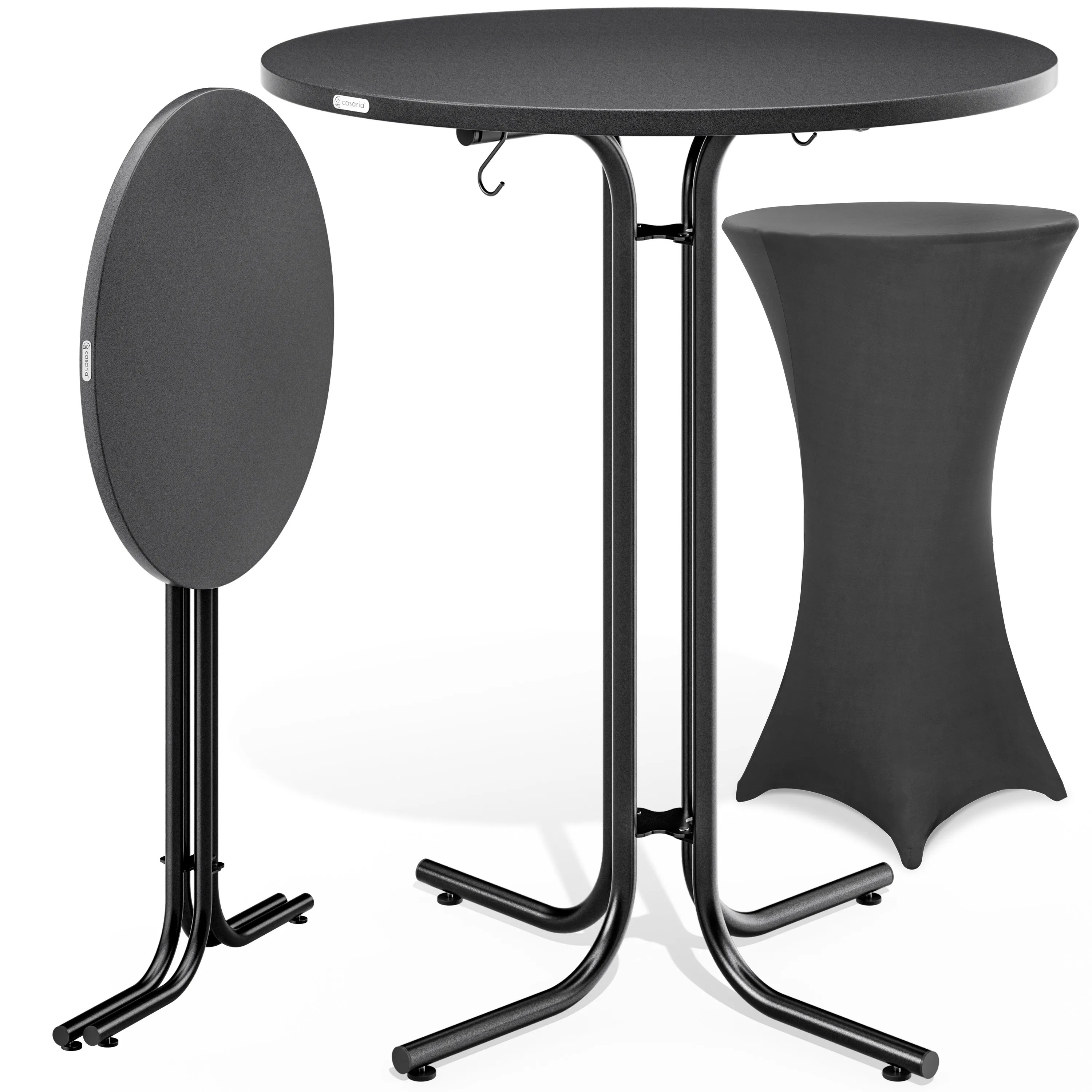 Stehtisch Grau 110x70cm + Husse Grau Ø70cm Stehtisch Grau 110x70cm + Husse Grau Ø70cm