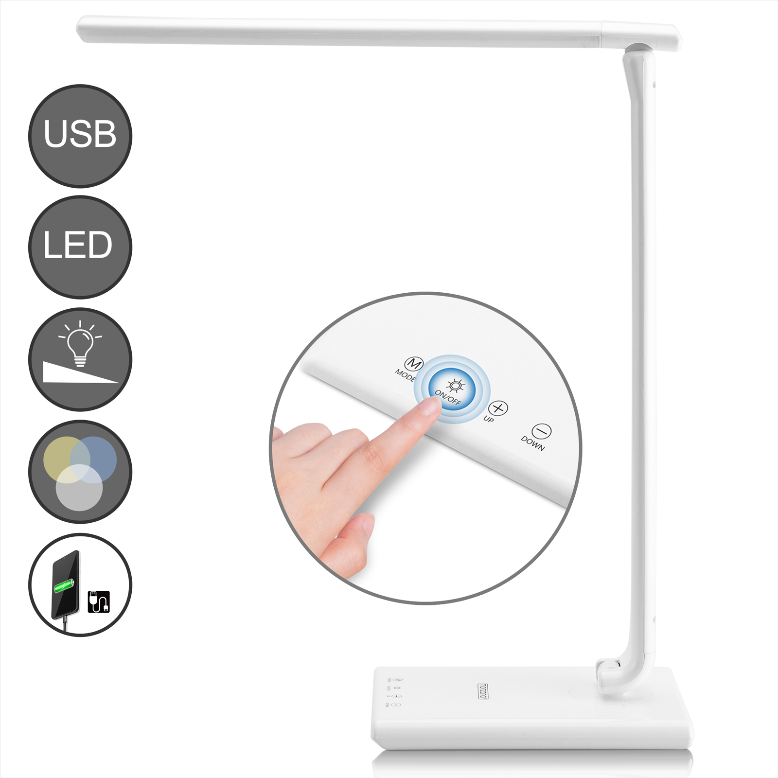 LED Tischlampe Cataleya weiß – Bild 2