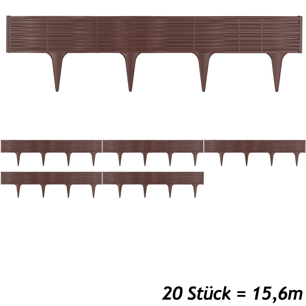 Beeteinfassung 4er-Set Braun 15,6m – Bild 2