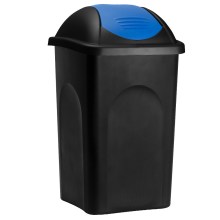 Mülleimer Schwarz/Blau Kunststoff 60L Mülleimer Schwarz/Blau Kunststoff 60L