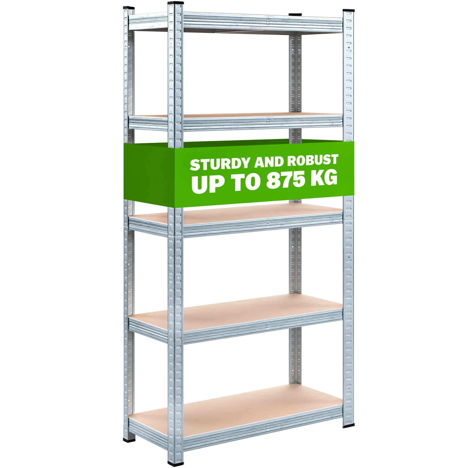 Schwerlastregal 180x90x60cm verzinkt – Bild 2