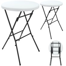 Stehtisch klappbar 2er-Set Kunststoff Ø72cm Weiß Stehtisch klappbar 2er-Set Kunststoff Ø72cm Weiß