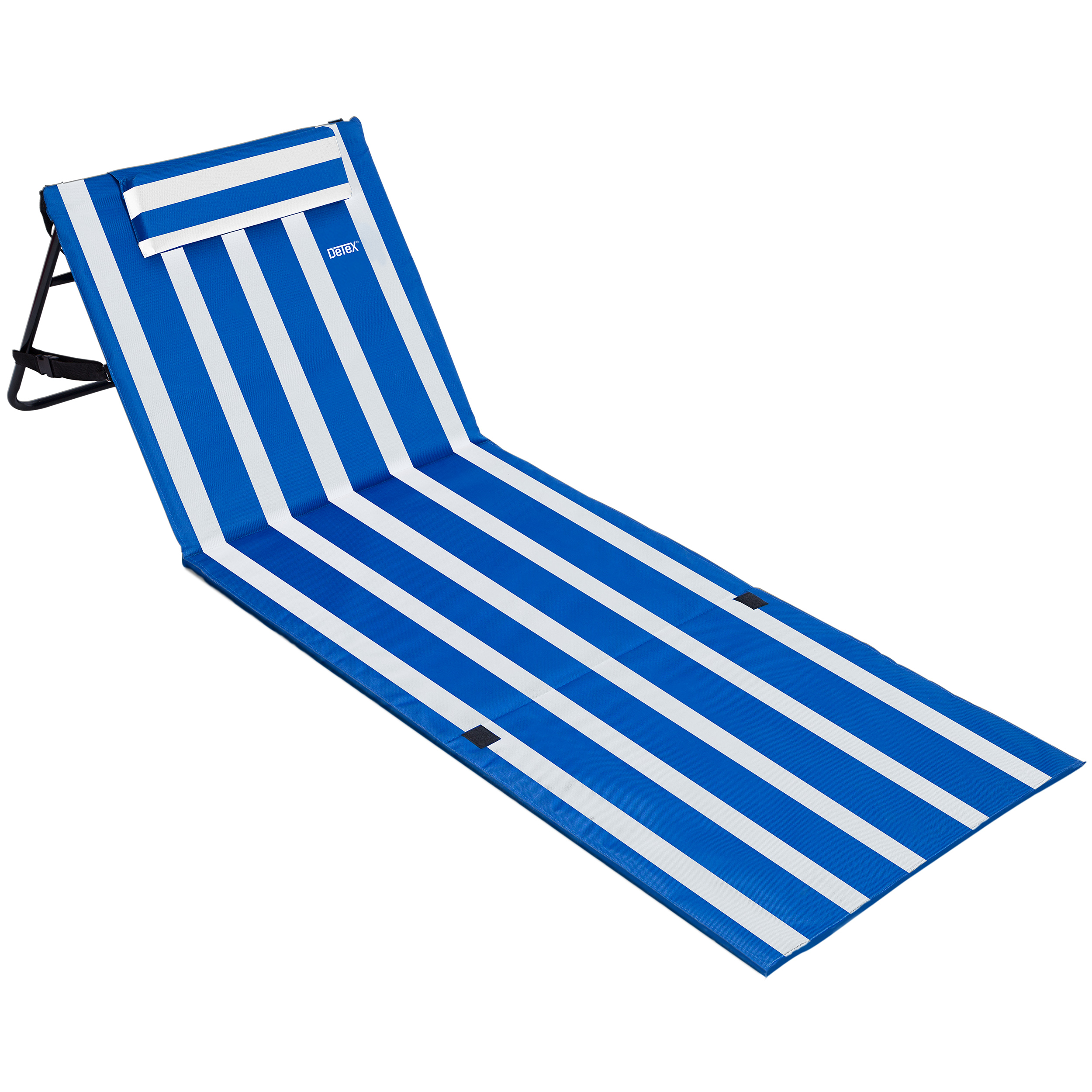 Strandmatte Blau/Weiß 158x56x46cm gepolstert – Bild 2