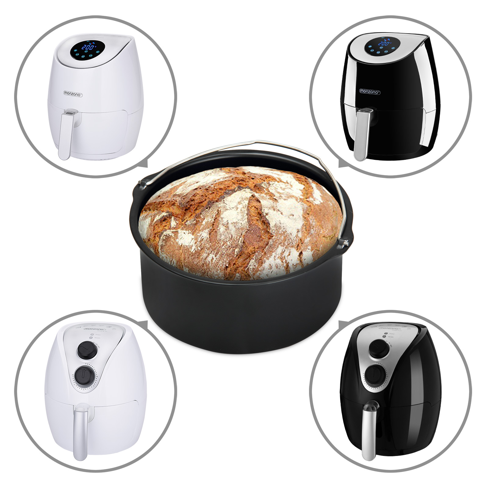 Brotbackkorb Heißluftfritteuse 1,2 Liter – Bild 2