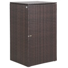 Polyrattan Mülltonnenbox Braun 115x65x80cm Polyrattan Mülltonnenbox Braun 115x65x80cm