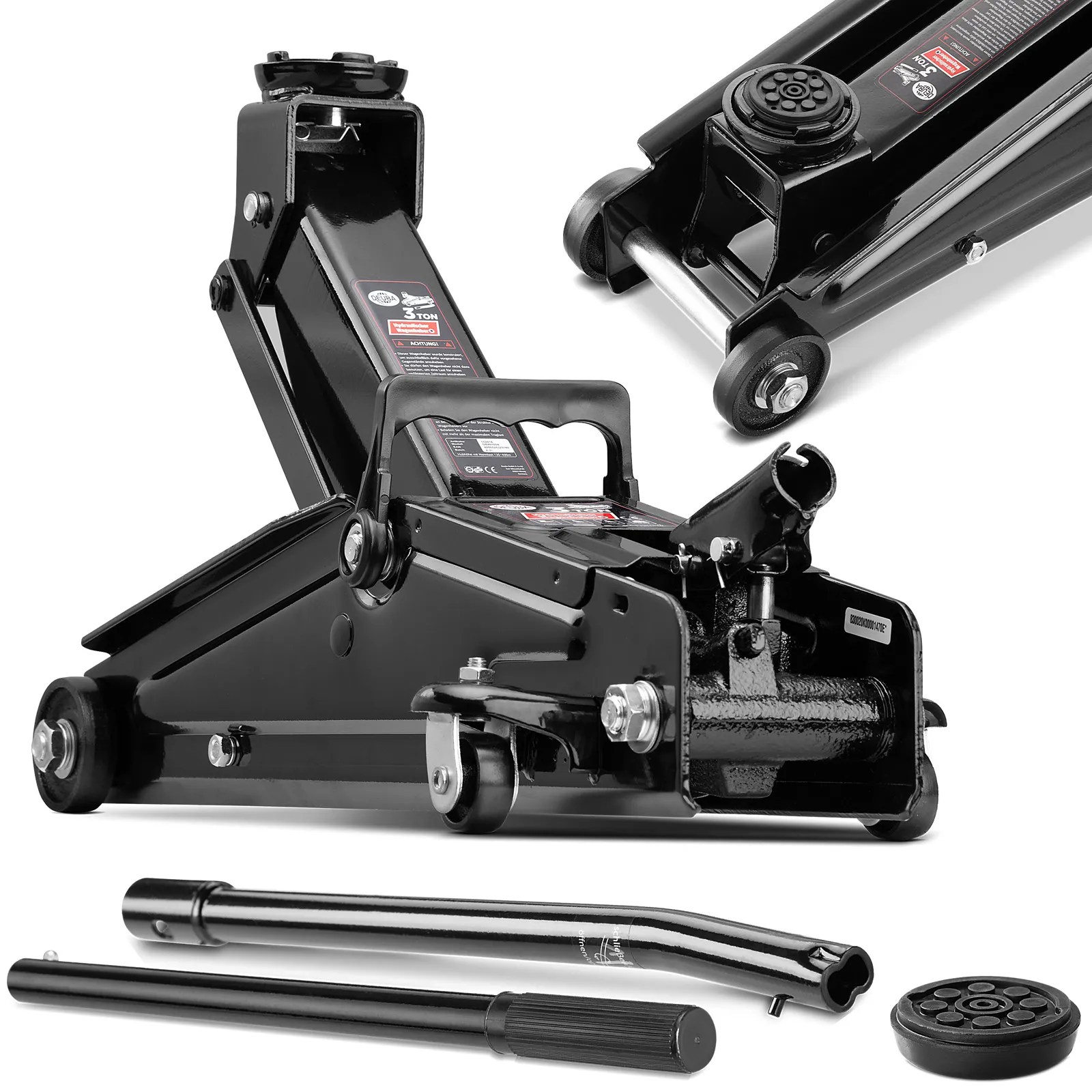 Wagenheber Schwarz 3t 135-400mm Wagenheber Schwarz 3t 135-400mm