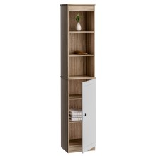 Badezimmerhochschrank Braun/Weiß 170x34x26cm Badezimmerhochschrank Braun/Weiß 170x34x26cm
