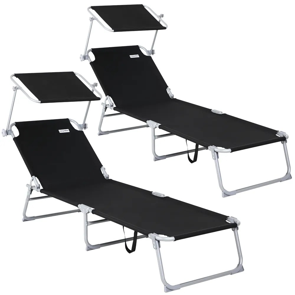 Gartenliege Hawaii 2er-Set Anthrazit Alu 190x60x30cm Gartenliege Hawaii 2er-Set Anthrazit Alu 190x60x30cm