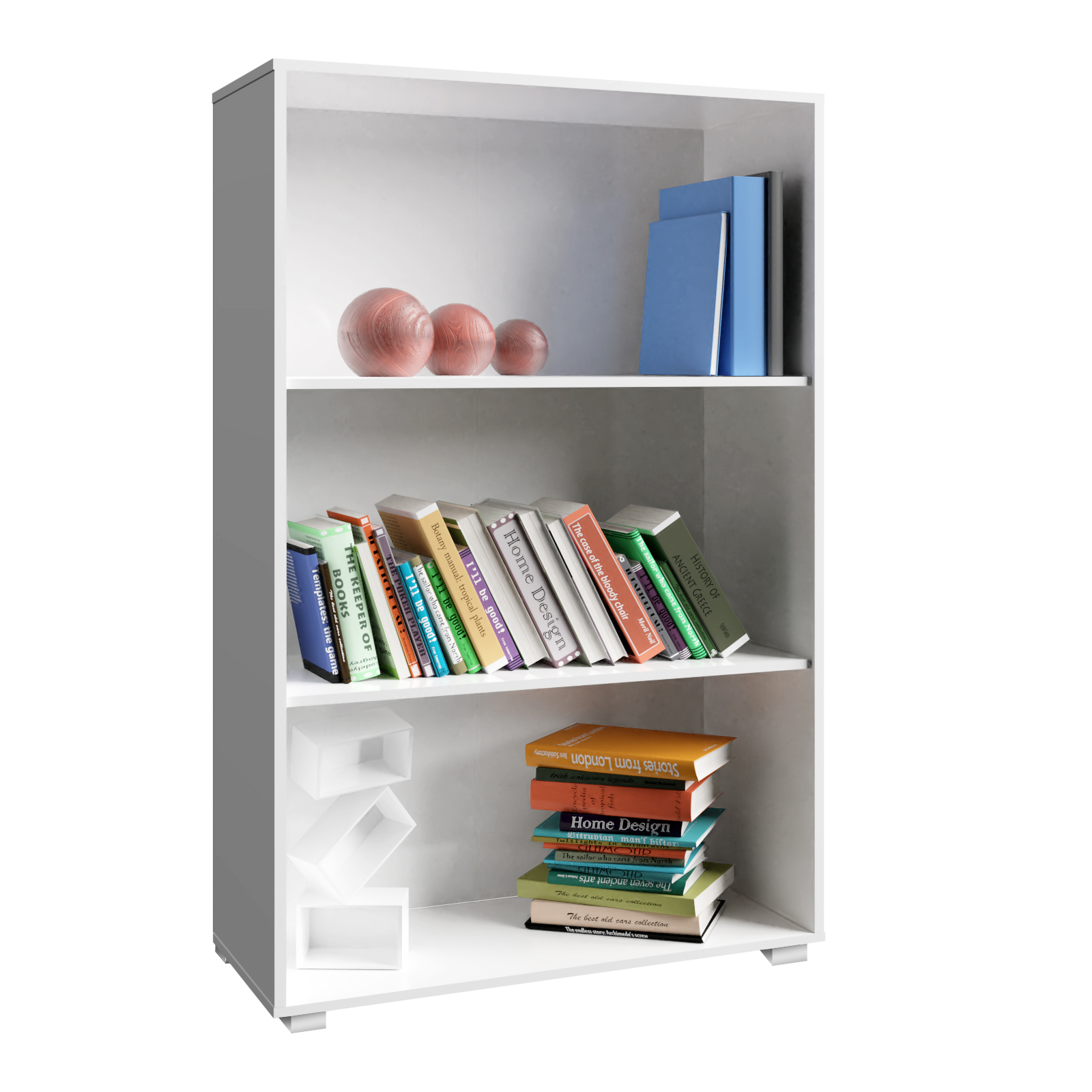 Bücherregal Vela Weiß 3 Fächer – Bild 2