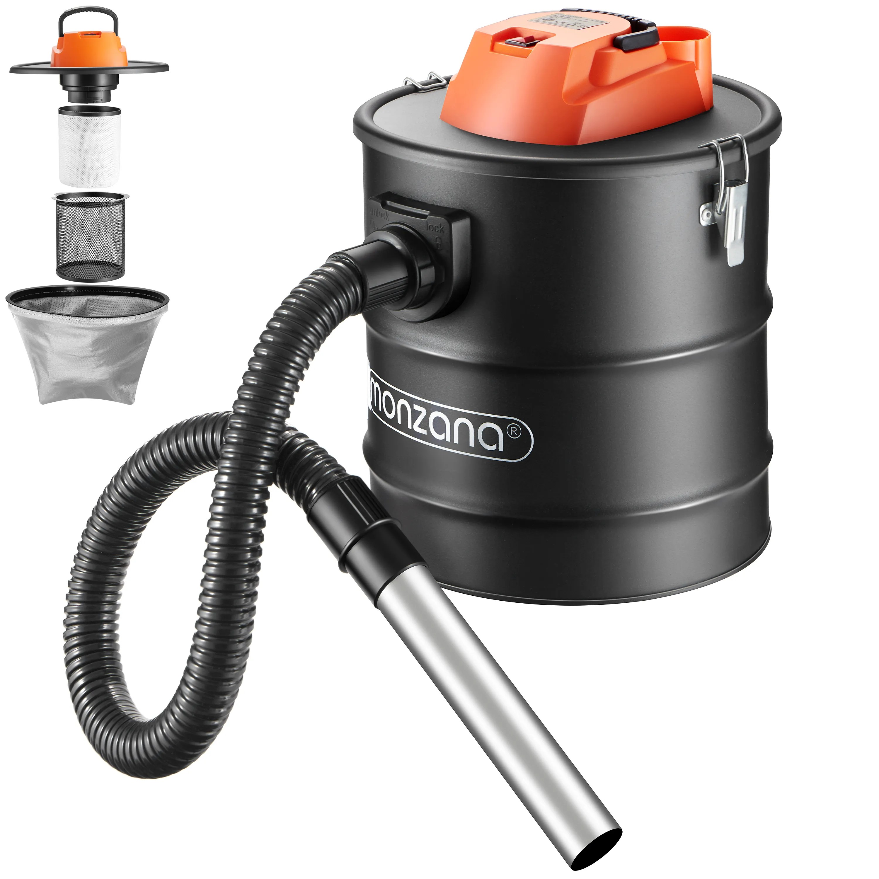 Aschesauger Schwarz/Orange 1200 Watt Aschesauger Schwarz/Orange 1200 Watt
