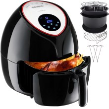 Heißluftfritteuse 9in1 Schwarz 1850W mit 9-tlg Zubehör Heißluftfritteuse 9in1 Schwarz 1850W mit 9-tlg Zubehör