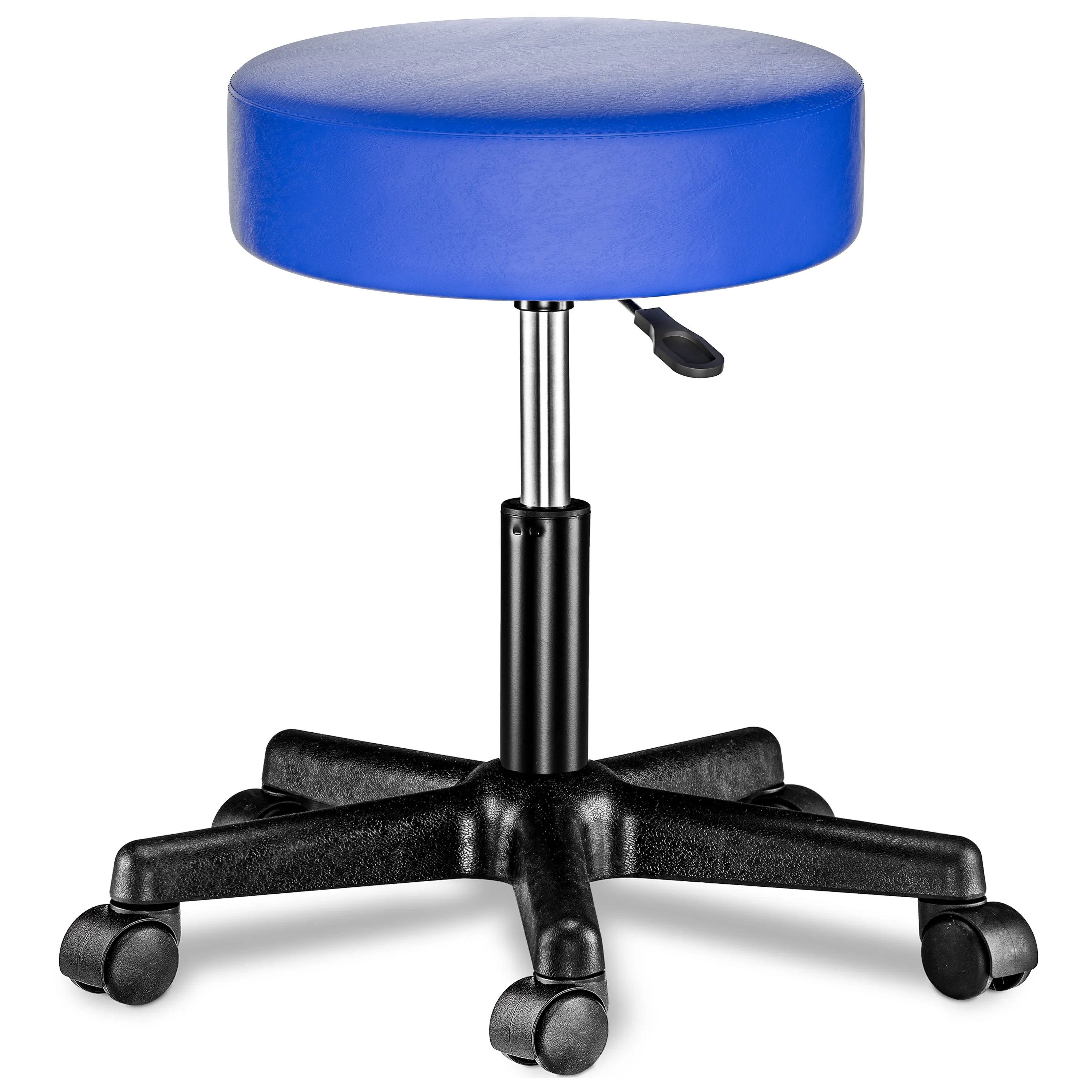 Rollhocker Kunstleder Blau 360° drehbar Rollhocker Kunstleder Blau 360° drehbar