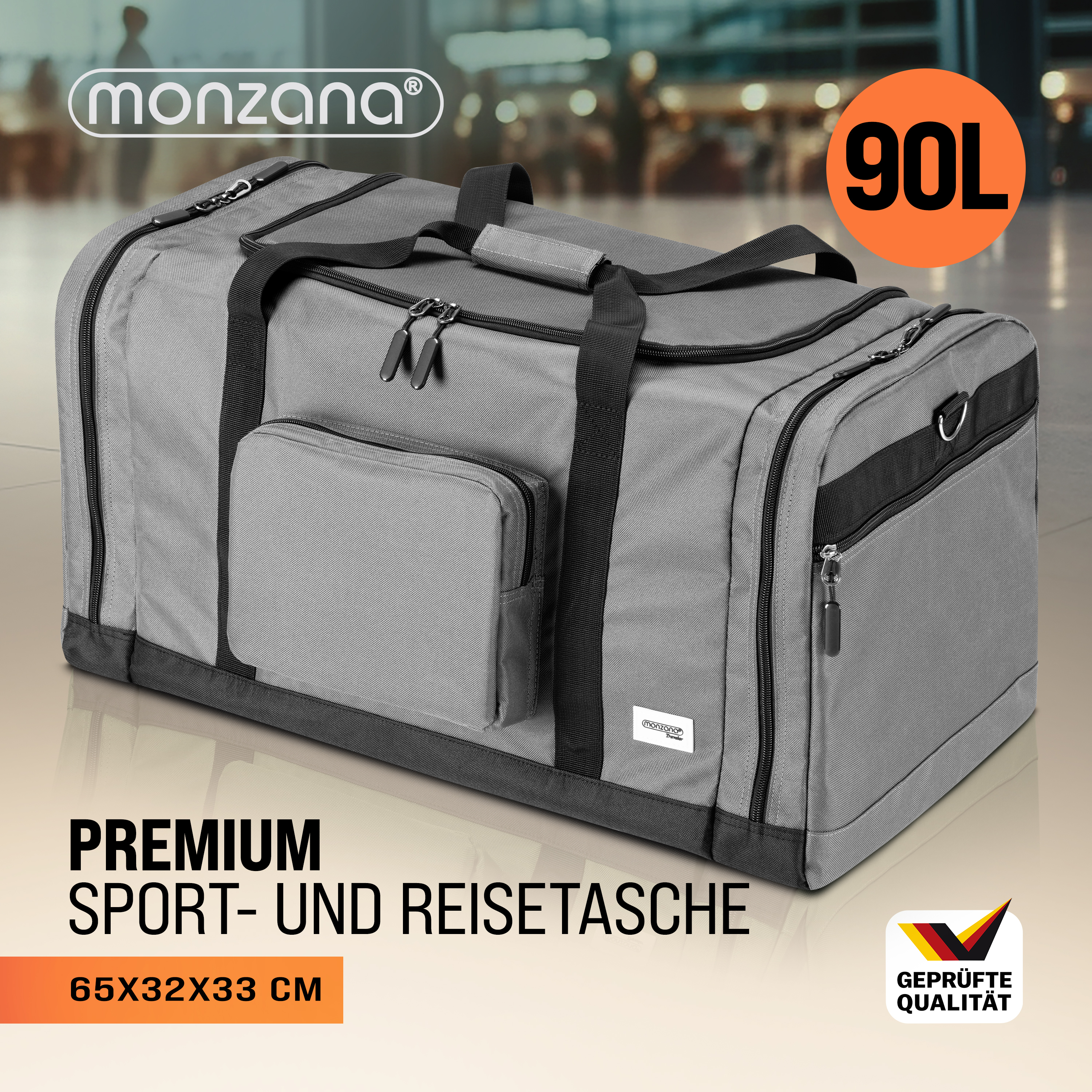 Reisetasche Anthrazit 90L – Bild 2