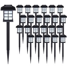 LED Solarleuchten 24er-Set Schwarz LED Solarleuchten 24er-Set Schwarz