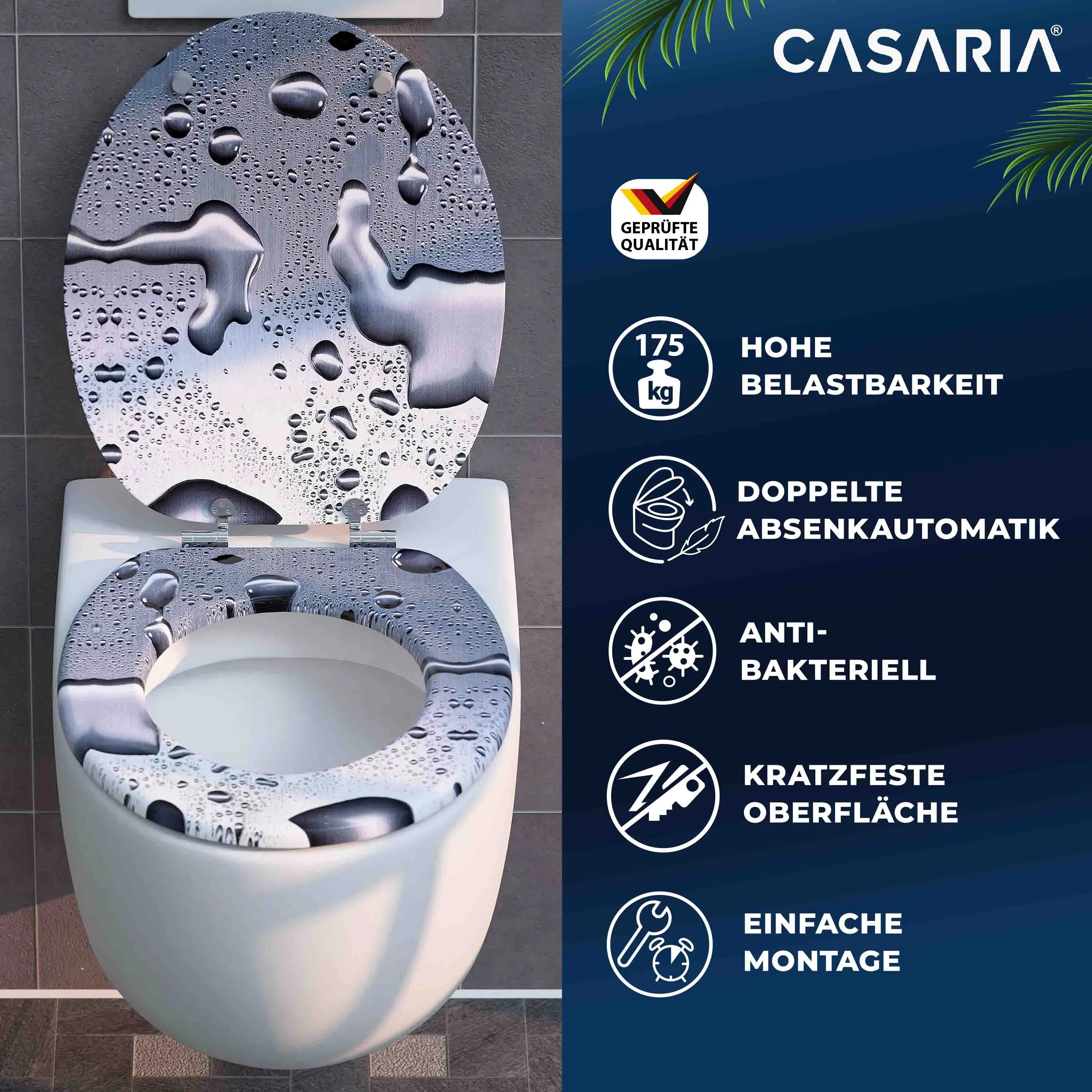 Toilettensitz Waterdrops mit Absenkautomatik – Bild 2