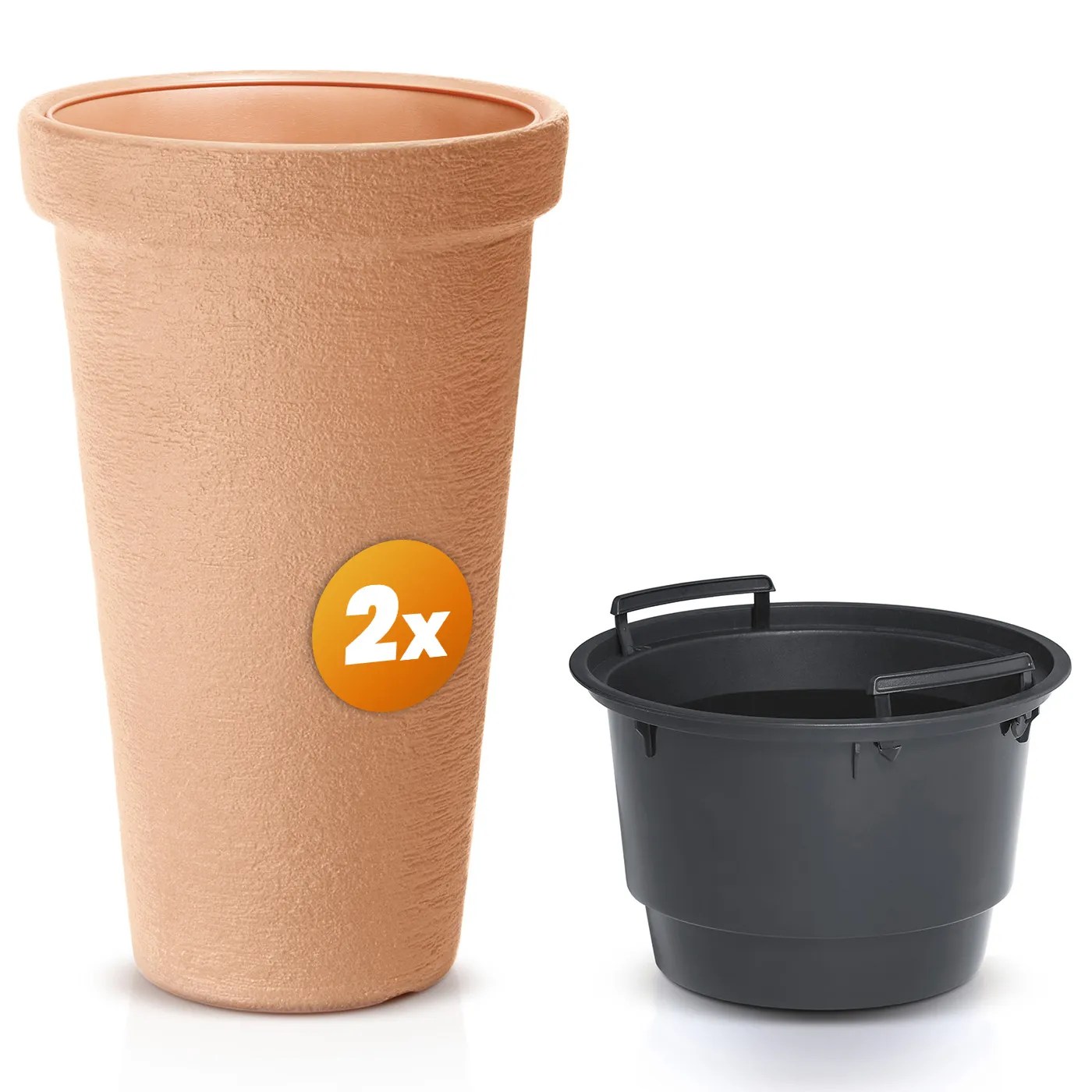 Blumentopf 2er-Set Terrakotta 63x40cm Blumentopf 2er-Set Terrakotta 63x40cm