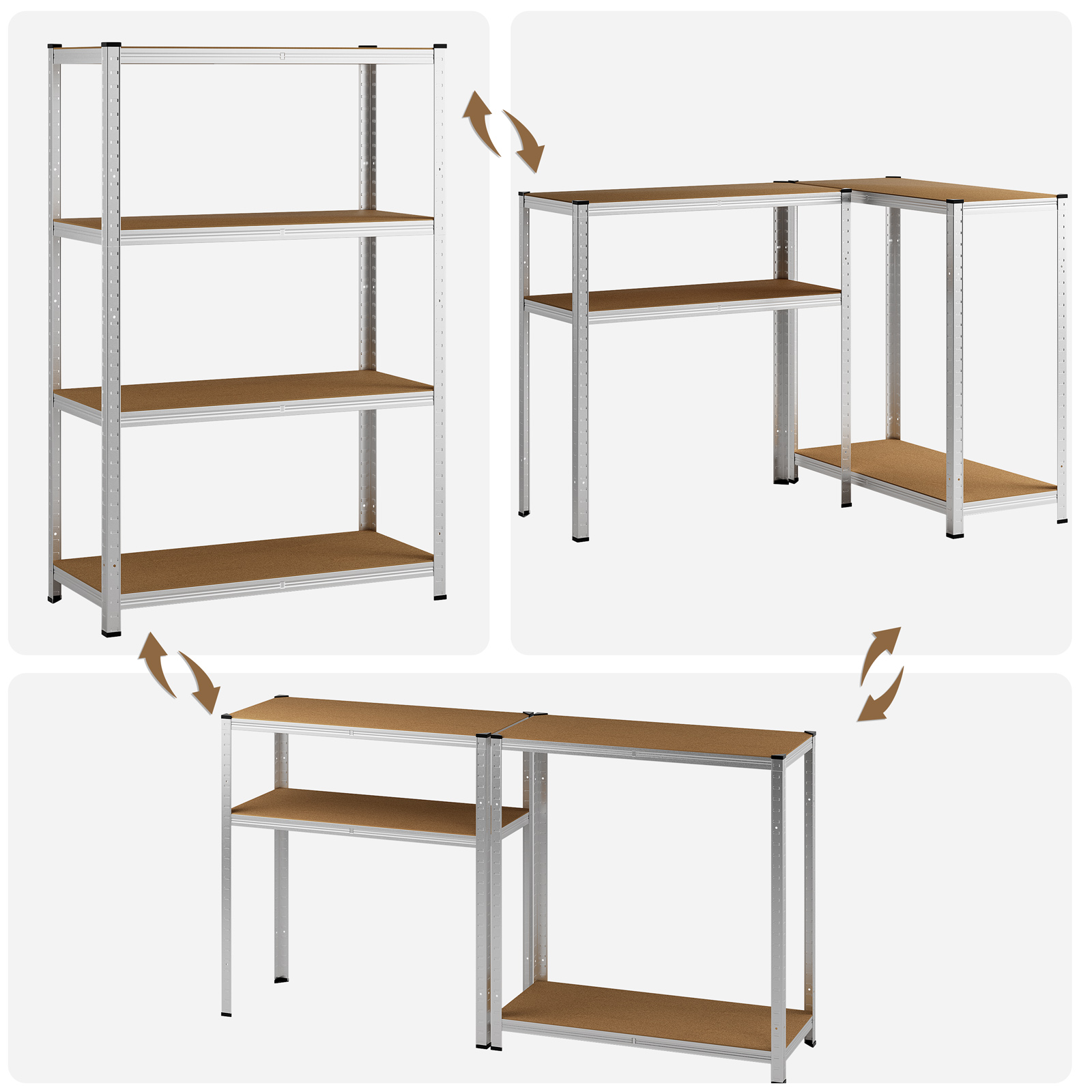 Schwerlastregal 2er-Set 170x75x30cm verzinkt 280kg – Bild 2