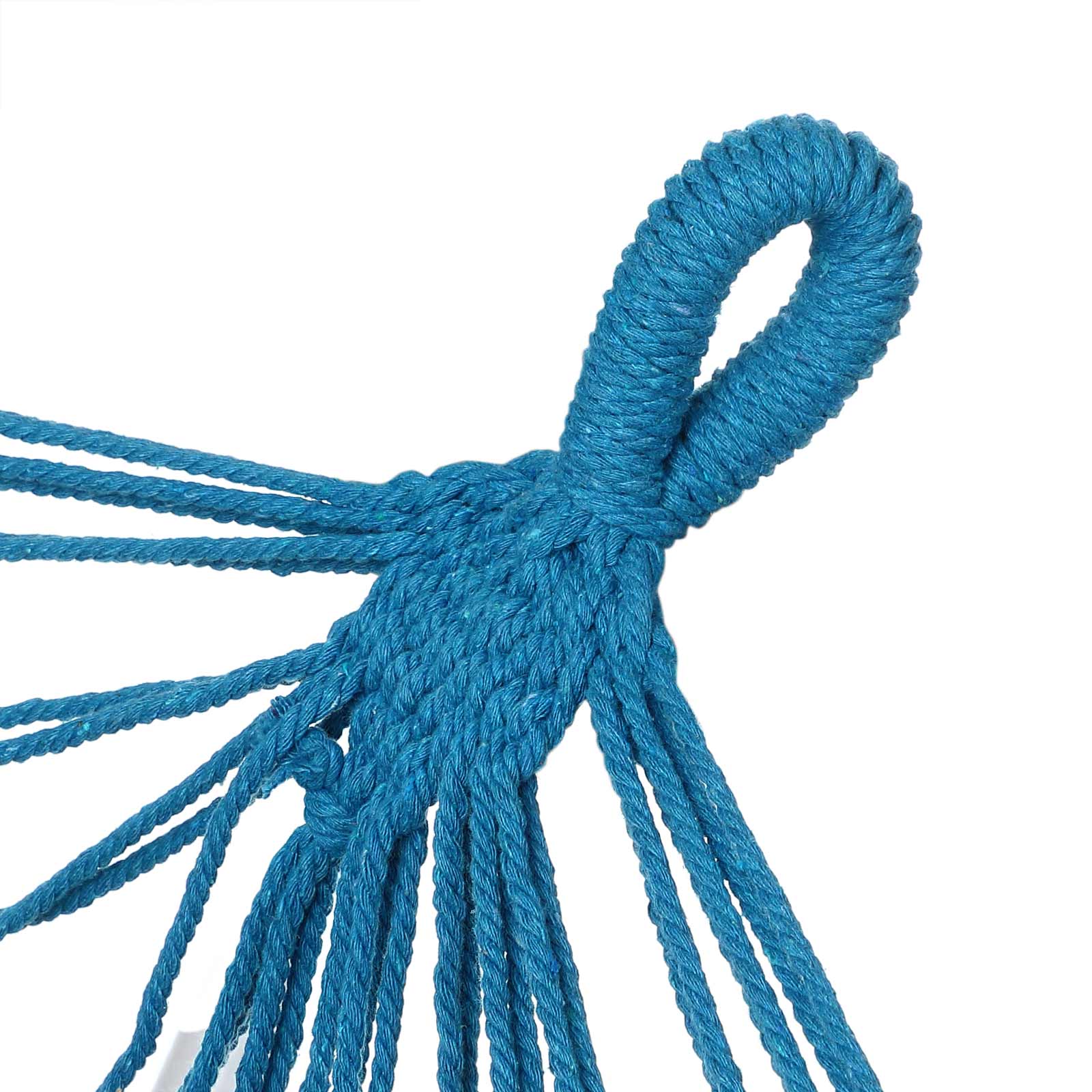 Hängematte Blau 210x150cm mit Fransen – Bild 2