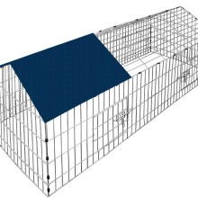 Kaninchen-Freilaufgehege Blau 180x75x75cm Sonnenschutz Kaninchen-Freilaufgehege Blau 180x75x75cm Sonnenschutz