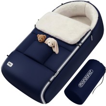 Babyfußsack Marine gefüttert Kinderwagen geeignet Babyfußsack Marine gefüttert Kinderwagen geeignet