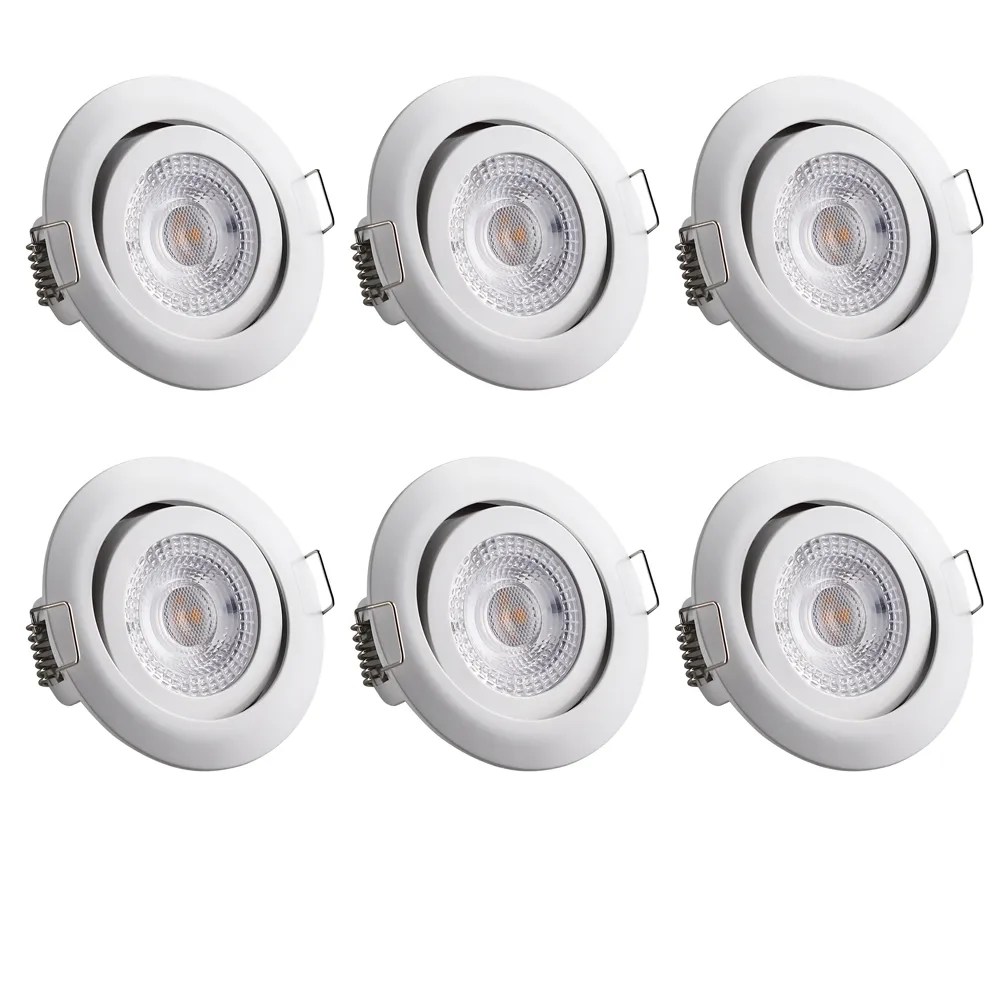 LED Einbauleuchte Krog 6er-Set Weiß LED Einbauleuchte Krog 6er-Set Weiß