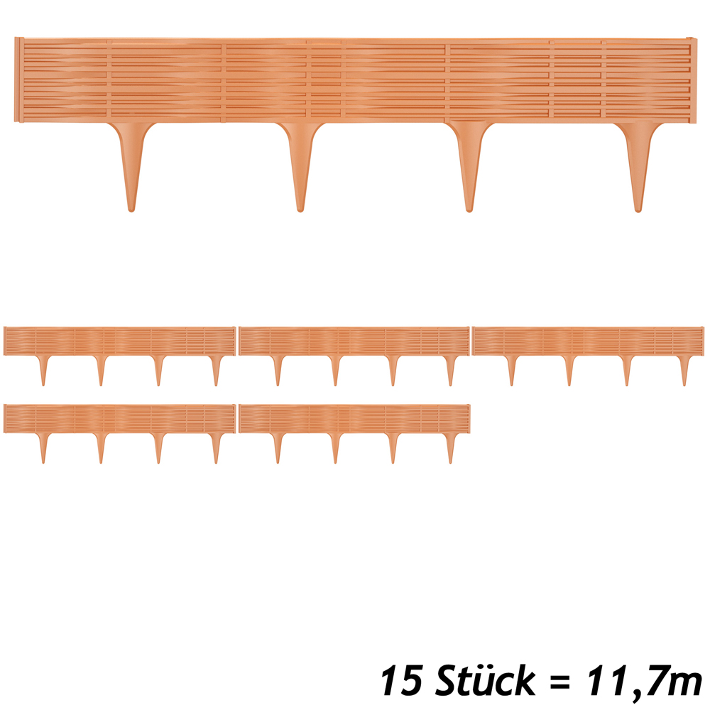 Beeteinfassung 3er-Set Terrakotta 11,7m – Bild 2