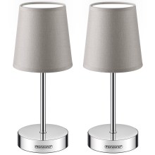 Tischlampe Lumière 2er-Set Taupe 32x13x13cm Tischlampe Lumière 2er-Set Taupe 32x13x13cm